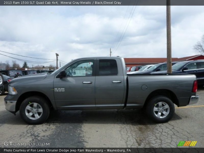 Mineral Gray Metallic / Black/Diesel Gray 2013 Ram 1500 SLT Quad Cab 4x4