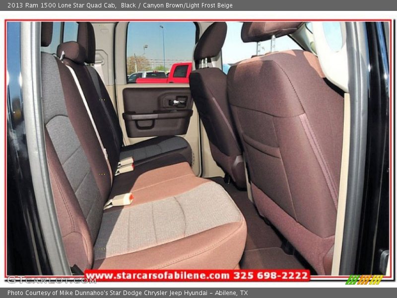 Black / Canyon Brown/Light Frost Beige 2013 Ram 1500 Lone Star Quad Cab