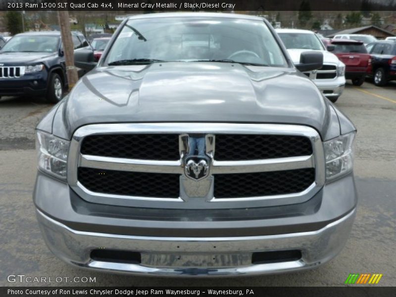 Mineral Gray Metallic / Black/Diesel Gray 2013 Ram 1500 SLT Quad Cab 4x4