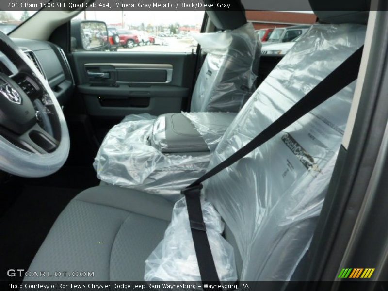 Mineral Gray Metallic / Black/Diesel Gray 2013 Ram 1500 SLT Quad Cab 4x4