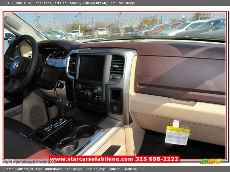 Black / Canyon Brown/Light Frost Beige 2013 Ram 1500 Lone Star Quad Cab