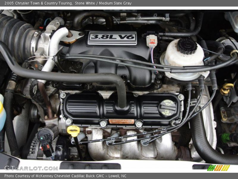 Stone White / Medium Slate Gray 2005 Chrysler Town & Country Touring