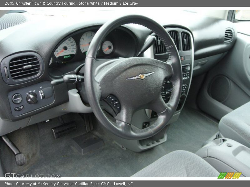 Stone White / Medium Slate Gray 2005 Chrysler Town & Country Touring