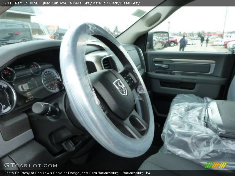 Mineral Gray Metallic / Black/Diesel Gray 2013 Ram 1500 SLT Quad Cab 4x4