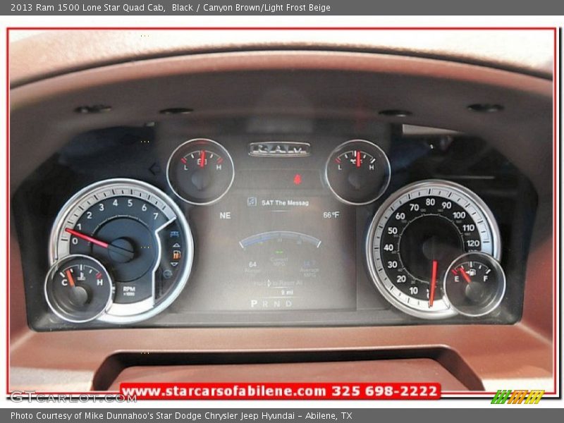 Black / Canyon Brown/Light Frost Beige 2013 Ram 1500 Lone Star Quad Cab