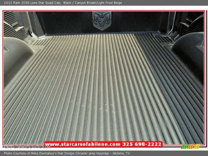 Black / Canyon Brown/Light Frost Beige 2013 Ram 1500 Lone Star Quad Cab