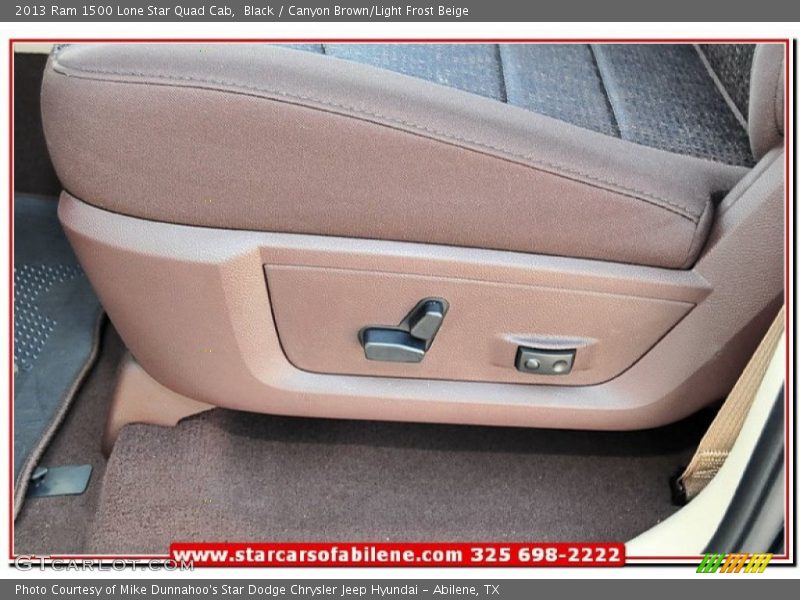 Black / Canyon Brown/Light Frost Beige 2013 Ram 1500 Lone Star Quad Cab