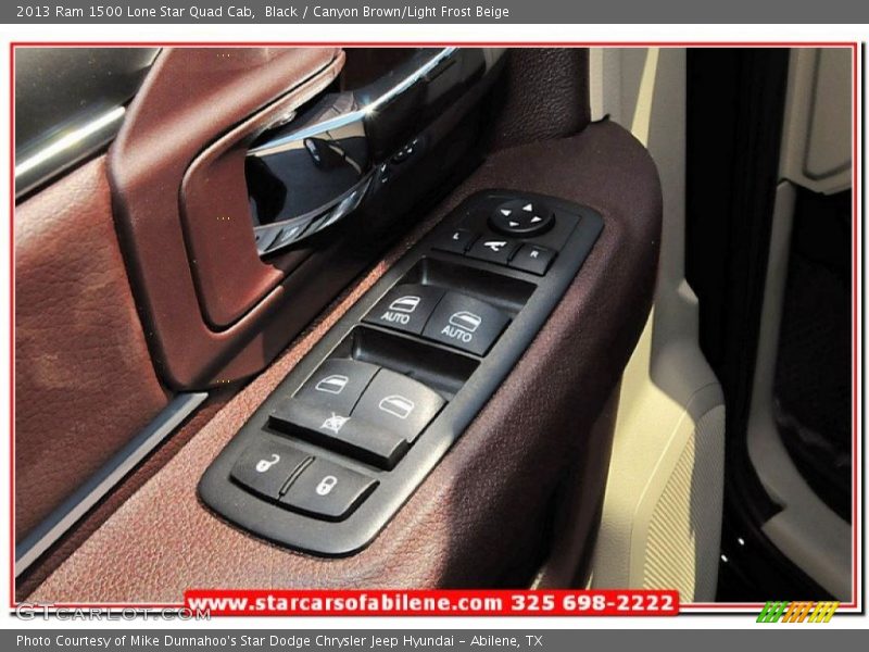 Black / Canyon Brown/Light Frost Beige 2013 Ram 1500 Lone Star Quad Cab