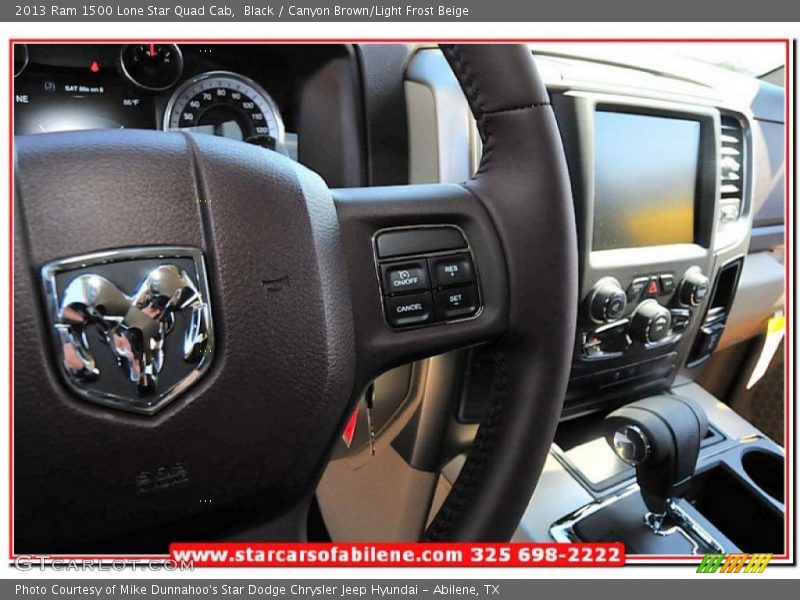 Black / Canyon Brown/Light Frost Beige 2013 Ram 1500 Lone Star Quad Cab