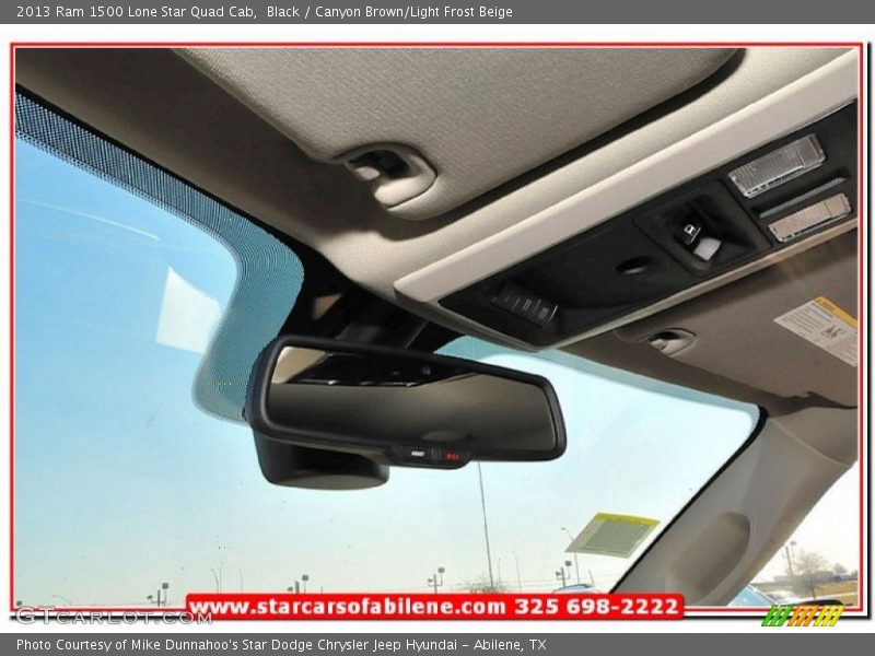 Black / Canyon Brown/Light Frost Beige 2013 Ram 1500 Lone Star Quad Cab