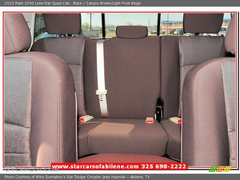 Black / Canyon Brown/Light Frost Beige 2013 Ram 1500 Lone Star Quad Cab