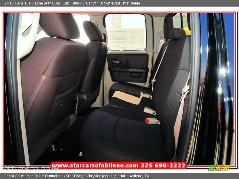 Black / Canyon Brown/Light Frost Beige 2013 Ram 1500 Lone Star Quad Cab