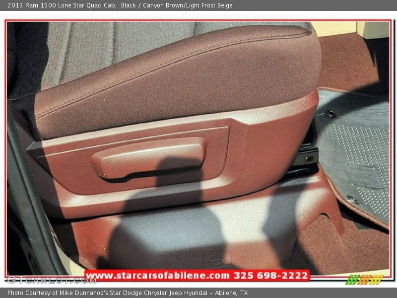 Black / Canyon Brown/Light Frost Beige 2013 Ram 1500 Lone Star Quad Cab