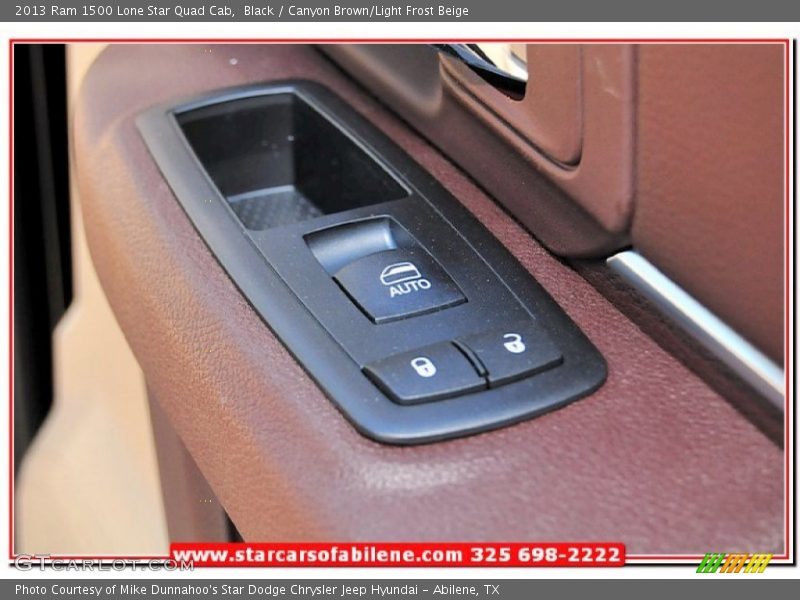 Black / Canyon Brown/Light Frost Beige 2013 Ram 1500 Lone Star Quad Cab