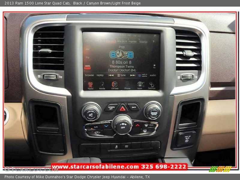 Black / Canyon Brown/Light Frost Beige 2013 Ram 1500 Lone Star Quad Cab