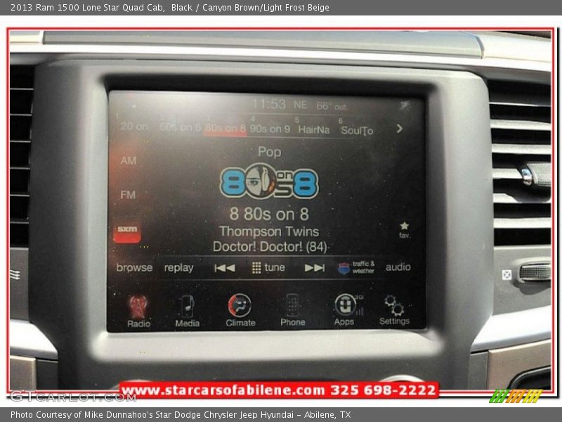Black / Canyon Brown/Light Frost Beige 2013 Ram 1500 Lone Star Quad Cab
