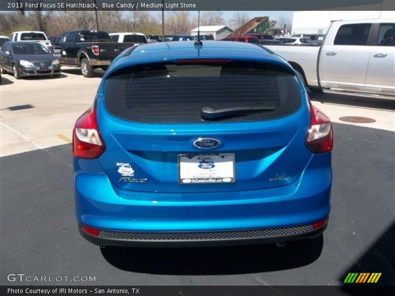 Blue Candy / Medium Light Stone 2013 Ford Focus SE Hatchback