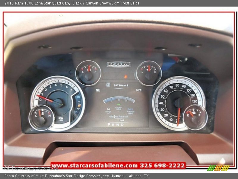 Black / Canyon Brown/Light Frost Beige 2013 Ram 1500 Lone Star Quad Cab
