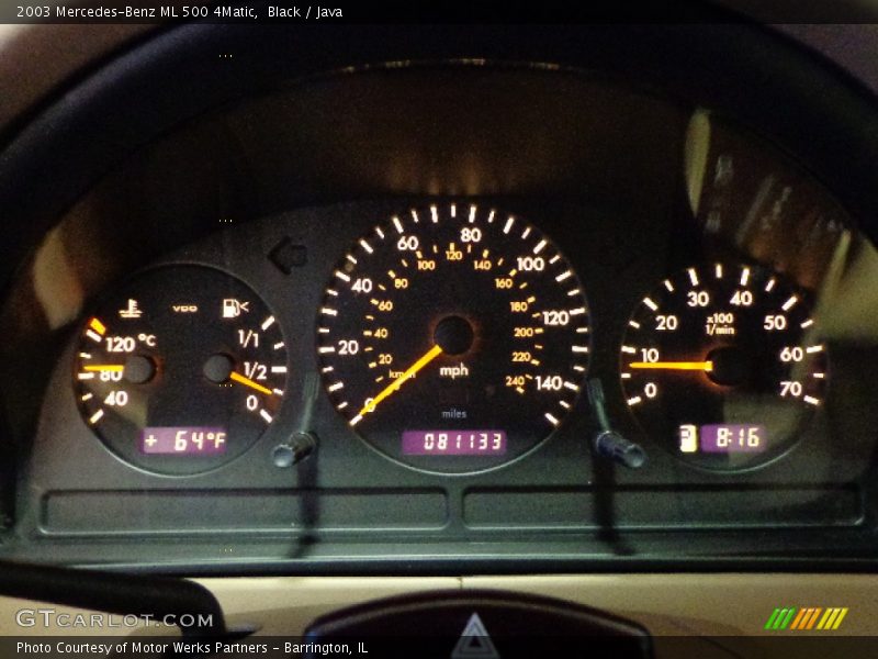 Black / Java 2003 Mercedes-Benz ML 500 4Matic