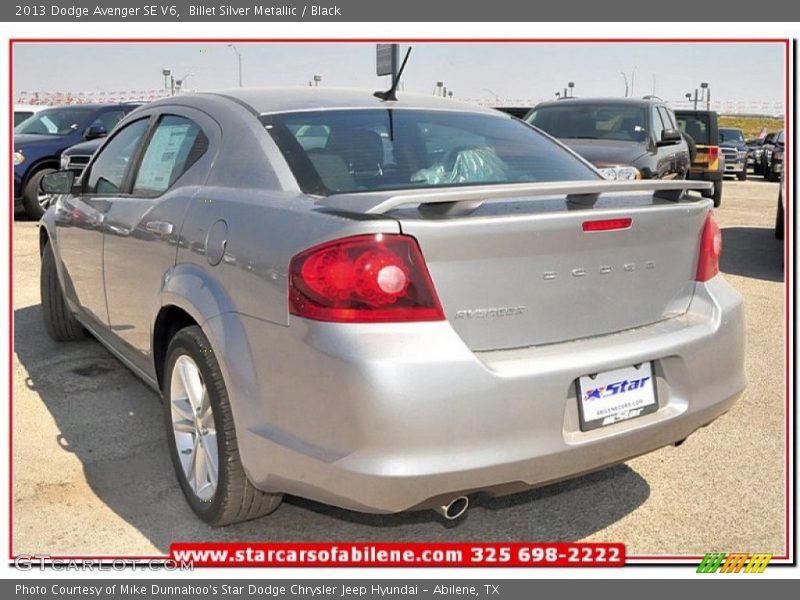 Billet Silver Metallic / Black 2013 Dodge Avenger SE V6
