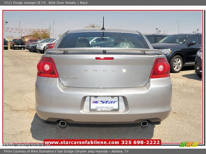 Billet Silver Metallic / Black 2013 Dodge Avenger SE V6