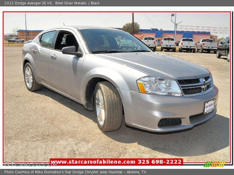 Billet Silver Metallic / Black 2013 Dodge Avenger SE V6