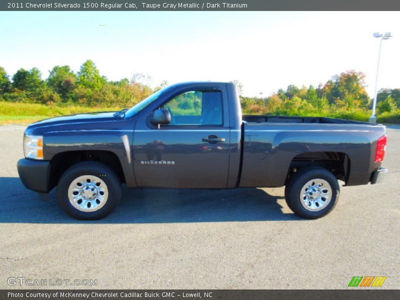 Taupe Gray Metallic / Dark Titanium 2011 Chevrolet Silverado 1500 Regular Cab