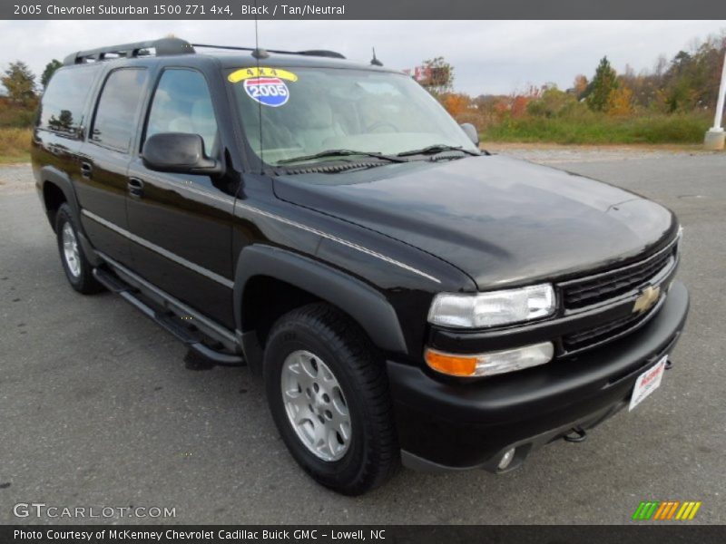 Black / Tan/Neutral 2005 Chevrolet Suburban 1500 Z71 4x4