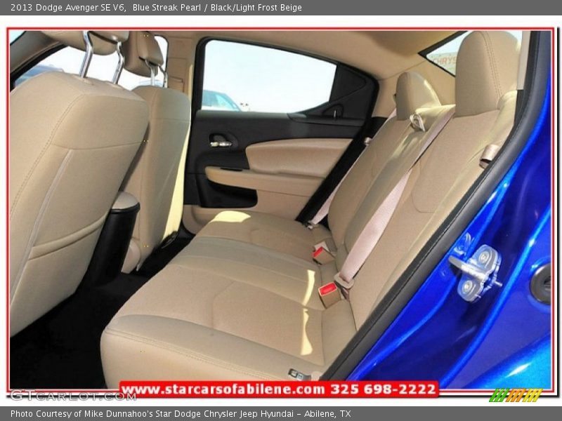 Blue Streak Pearl / Black/Light Frost Beige 2013 Dodge Avenger SE V6