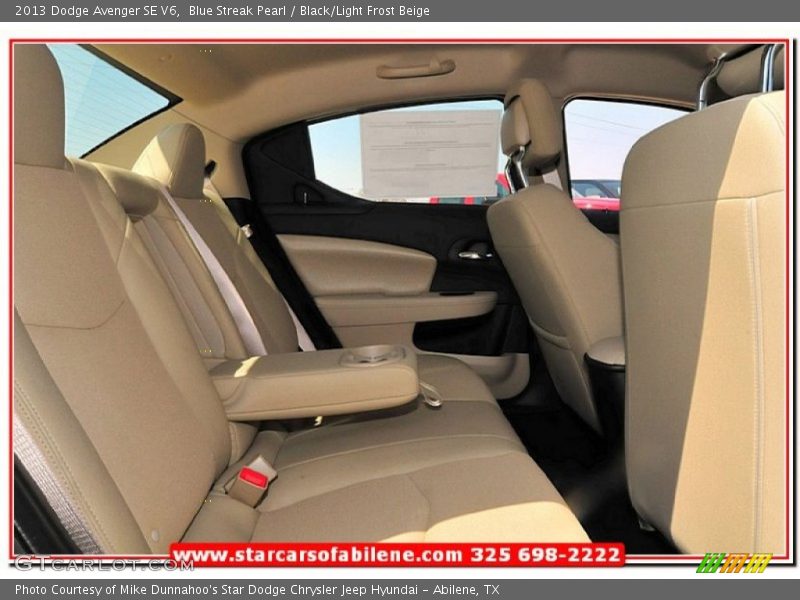 Blue Streak Pearl / Black/Light Frost Beige 2013 Dodge Avenger SE V6
