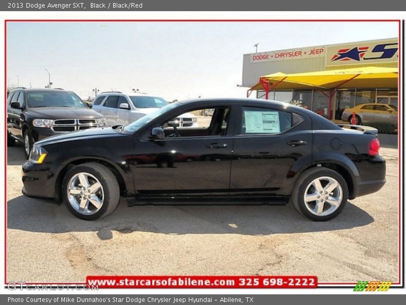 Black / Black/Red 2013 Dodge Avenger SXT