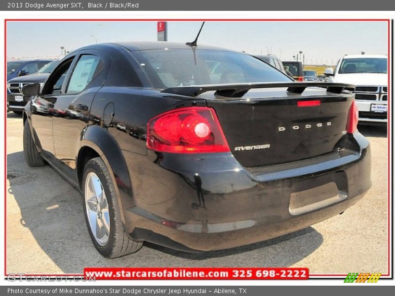 Black / Black/Red 2013 Dodge Avenger SXT