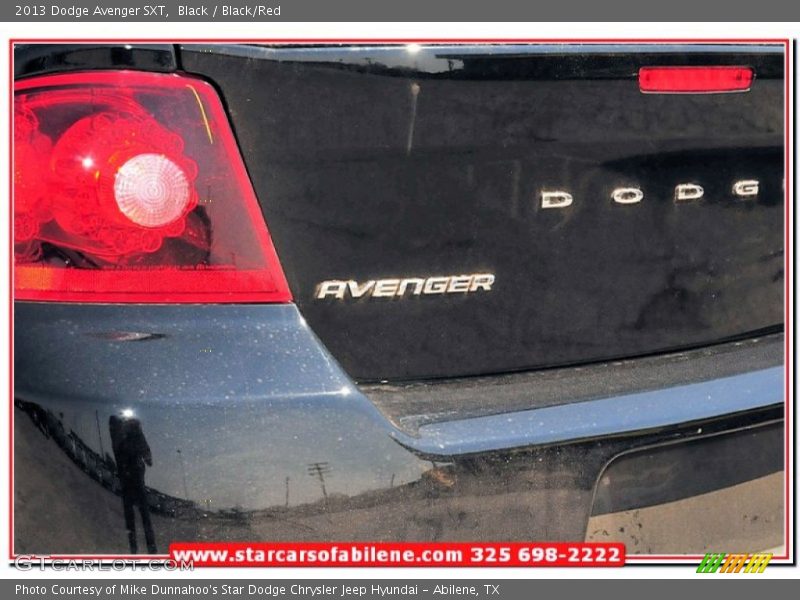 Black / Black/Red 2013 Dodge Avenger SXT