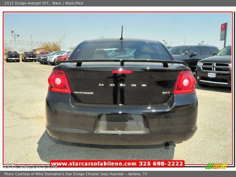Black / Black/Red 2013 Dodge Avenger SXT
