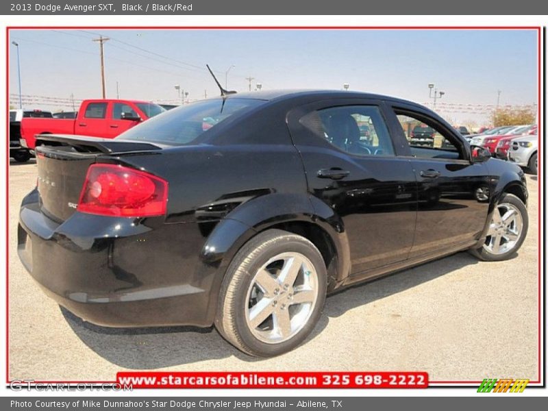 Black / Black/Red 2013 Dodge Avenger SXT