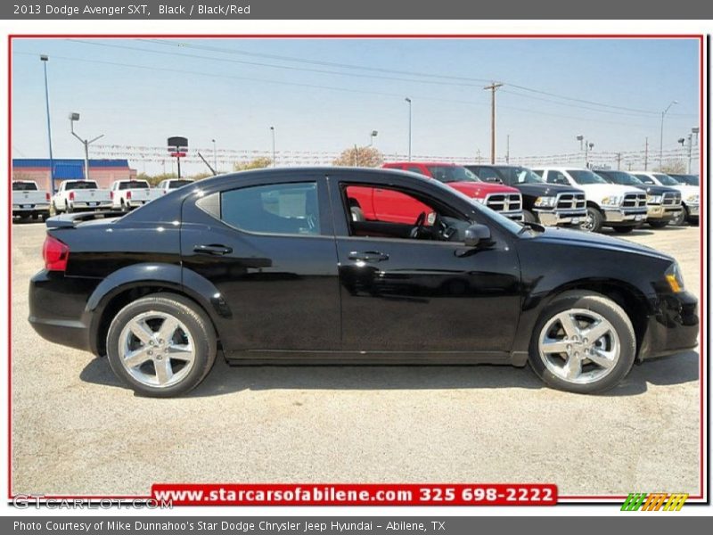 Black / Black/Red 2013 Dodge Avenger SXT
