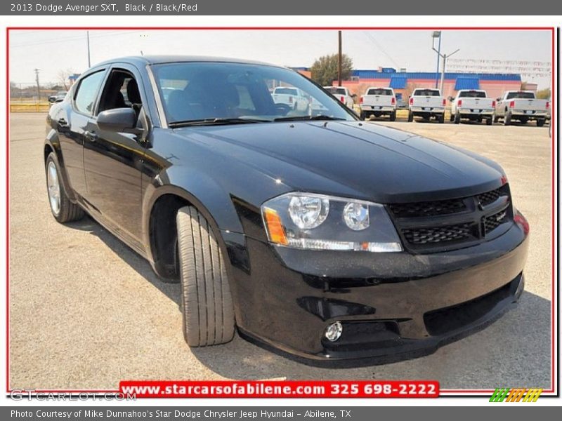 Black / Black/Red 2013 Dodge Avenger SXT