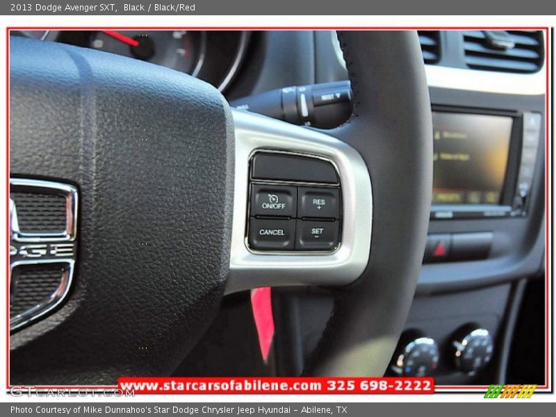 Black / Black/Red 2013 Dodge Avenger SXT