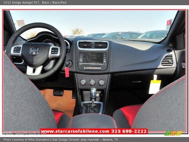 Black / Black/Red 2013 Dodge Avenger SXT