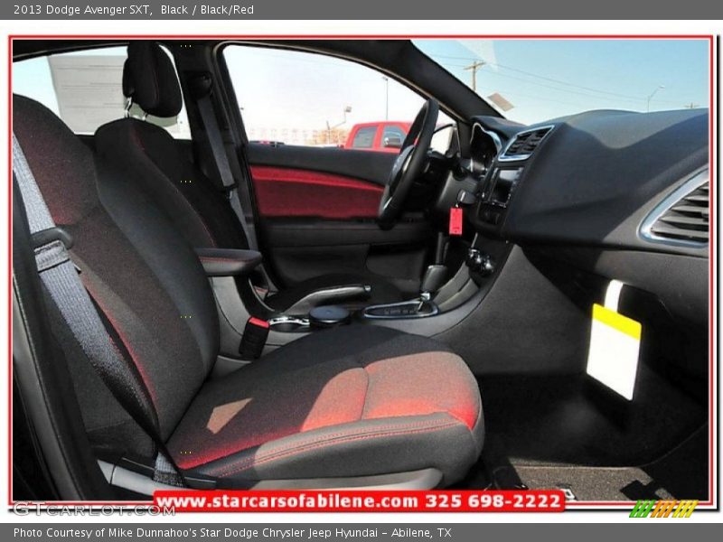 Black / Black/Red 2013 Dodge Avenger SXT