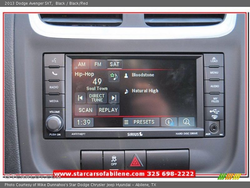 Black / Black/Red 2013 Dodge Avenger SXT