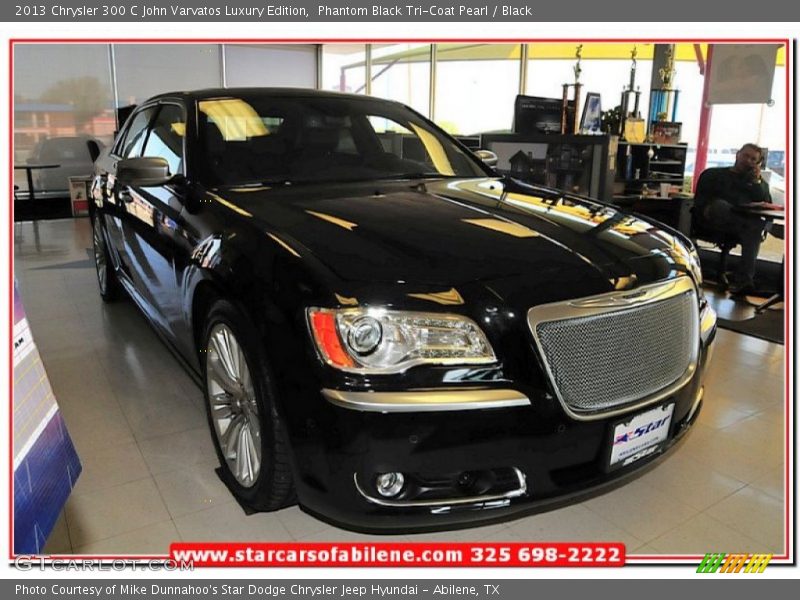 Phantom Black Tri-Coat Pearl / Black 2013 Chrysler 300 C John Varvatos Luxury Edition