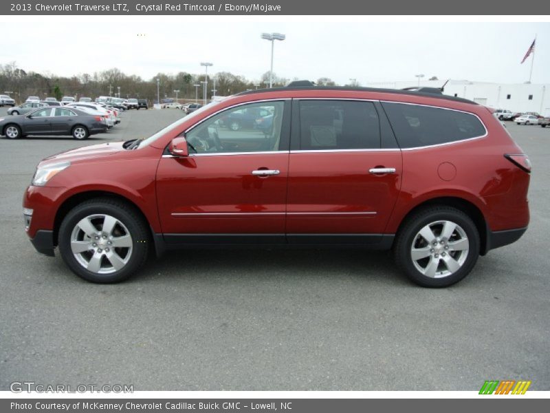 Crystal Red Tintcoat / Ebony/Mojave 2013 Chevrolet Traverse LTZ
