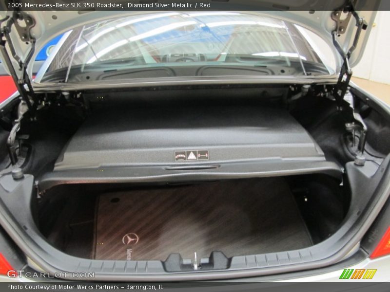 Diamond Silver Metallic / Red 2005 Mercedes-Benz SLK 350 Roadster