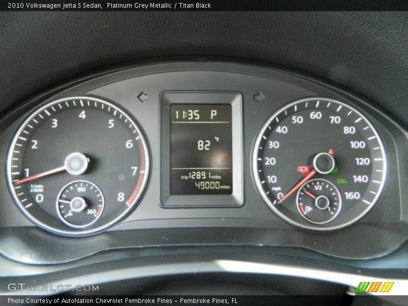 Platinum Grey Metallic / Titan Black 2010 Volkswagen Jetta S Sedan