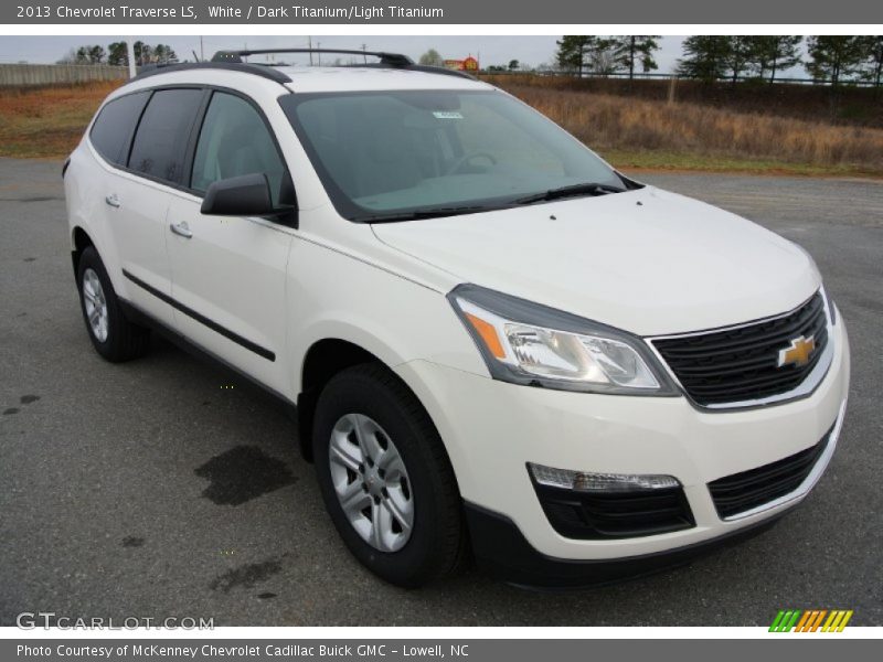 White / Dark Titanium/Light Titanium 2013 Chevrolet Traverse LS