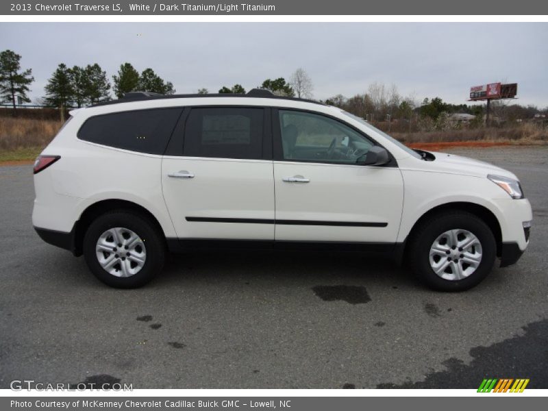 White / Dark Titanium/Light Titanium 2013 Chevrolet Traverse LS