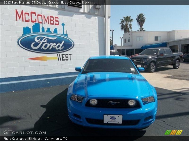 Grabber Blue / Charcoal Black 2013 Ford Mustang GT Coupe