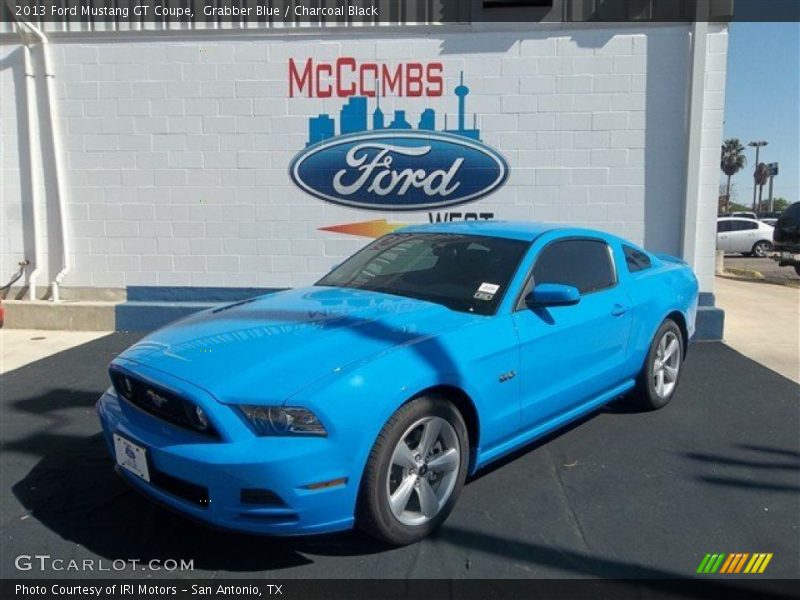 Grabber Blue / Charcoal Black 2013 Ford Mustang GT Coupe