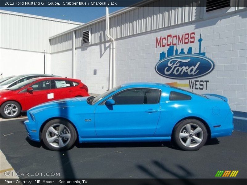 Grabber Blue / Charcoal Black 2013 Ford Mustang GT Coupe